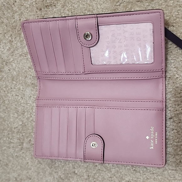 Kate Spade NY wine colored slim bifold wallet - Picture 2 of 4